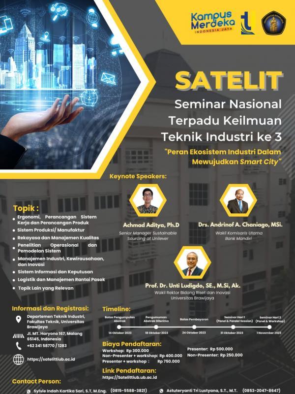 Seminar Nasional Terpadu Keilmuan Teknik Industri (SATELIT) 2023