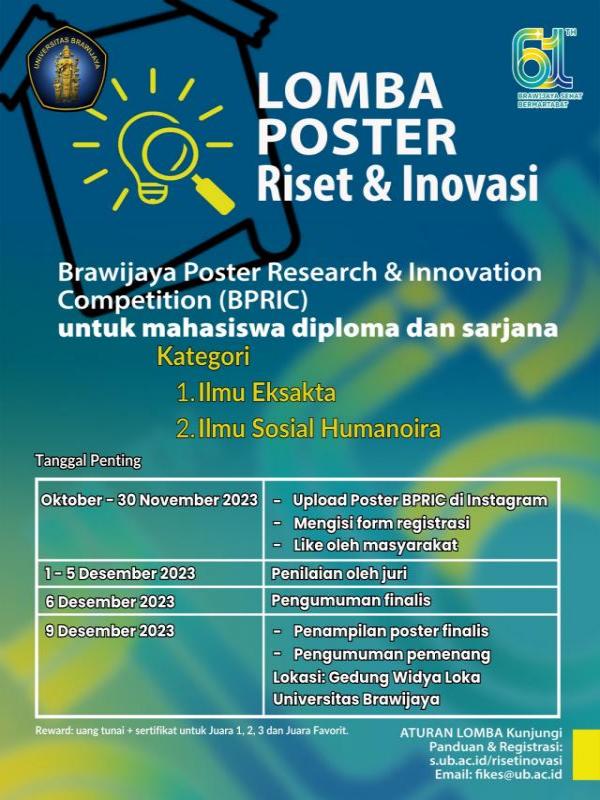 [DIES UB 61] Brawijaya Poster Research & Innovation (BPRIC)
